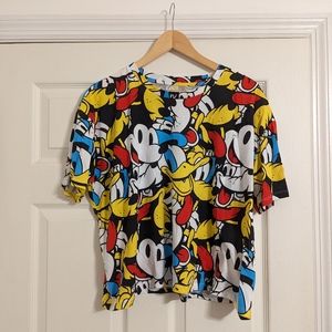 Disney retro Mickey, Donald, Pluto & Goofy cropped top size 3XL